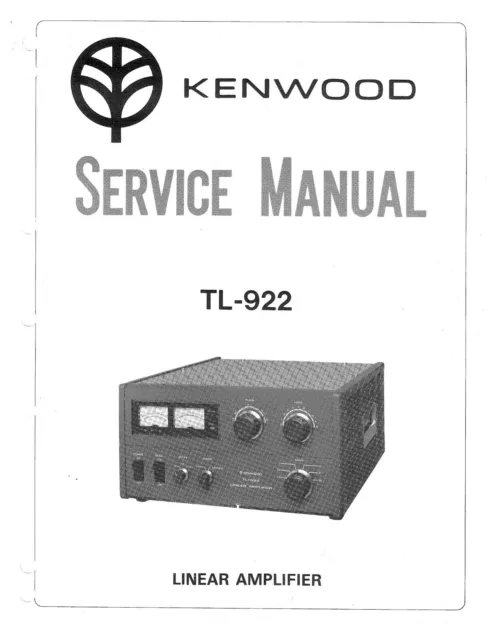 Service Manual-Anleitung für Kenwood TL-922