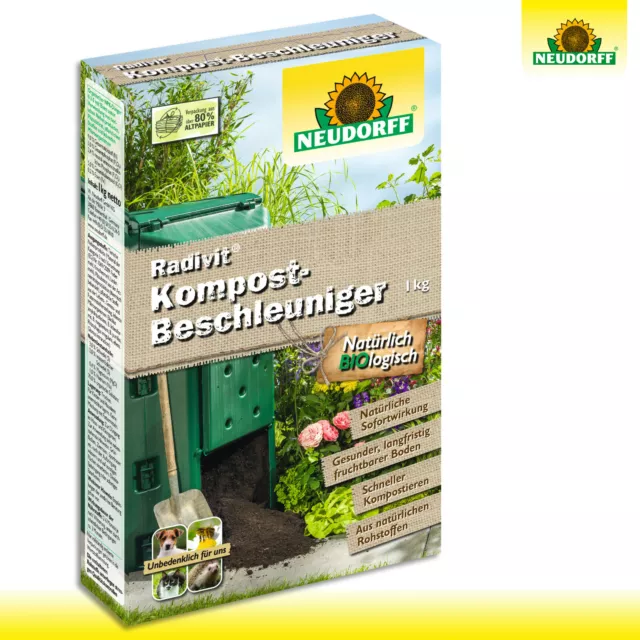 Neudorff 1 kg Radivit Acelerador de Compost Bacterias Hongos Jardín Residuos Hoja