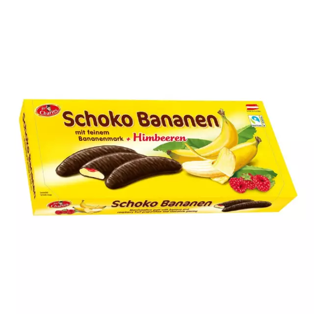 Bananes Enrobées au Chocolat et Framboise 300 Gr Goût Banane Douce Chocolat