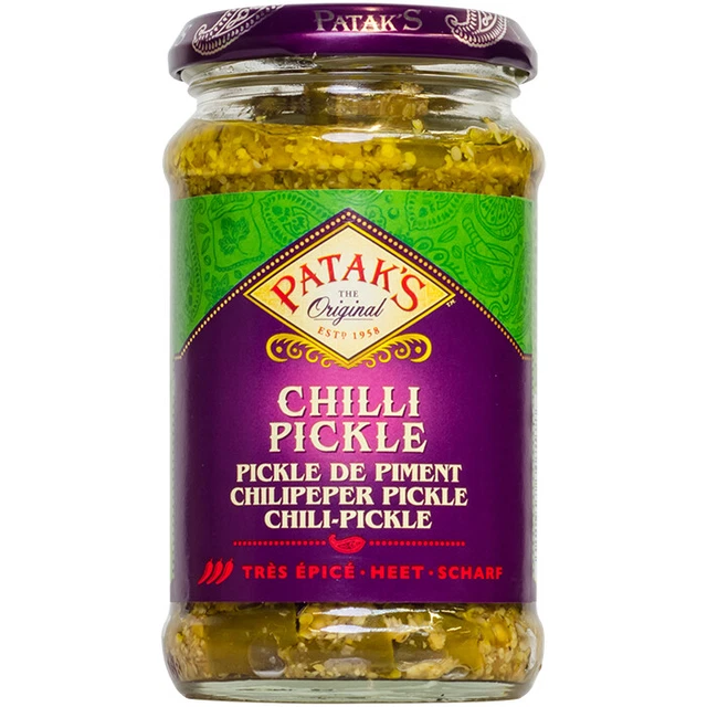 Patak's Chili Pickle piccante 283 g peperoncino piccante incastrato in scatola