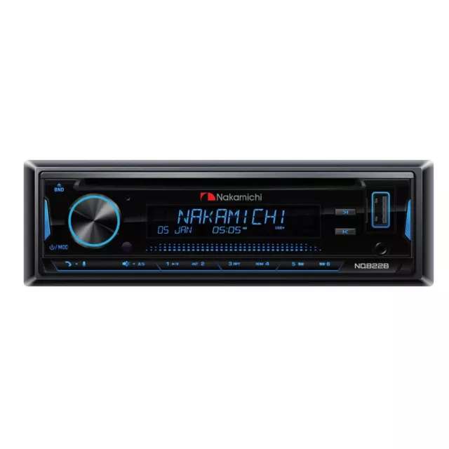 Nakamichi NQ822B 1-DIN CD/MP3/USB Car Stereo In-Dash Receiver w/ Bluetooth Nakamichi NQ822B 1-DIN CD/MP3/USB Car Stereo In-Dash Receiver w/ Bluetooth