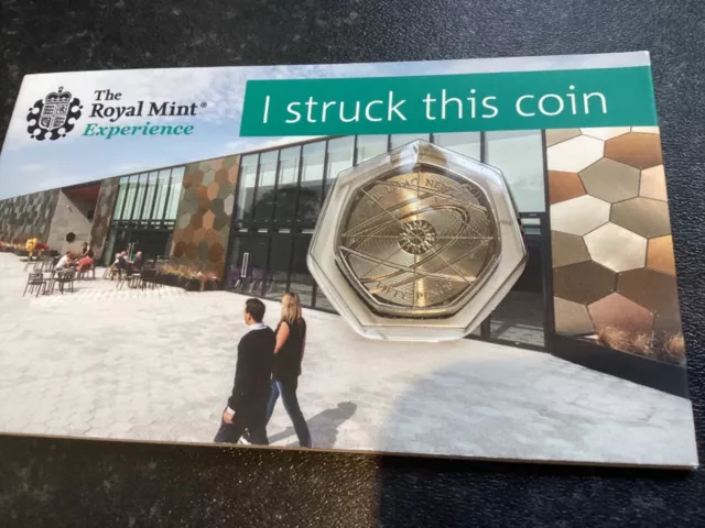 2018 Sir Isaac Newton 50p. SYO. Royal Mint Experience. Un released. BU.