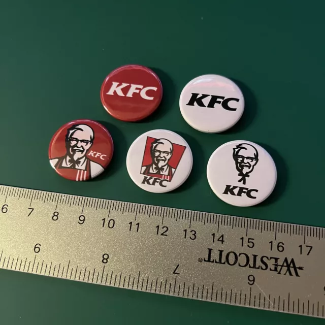 5 X KFC Button Badges 25mm Set