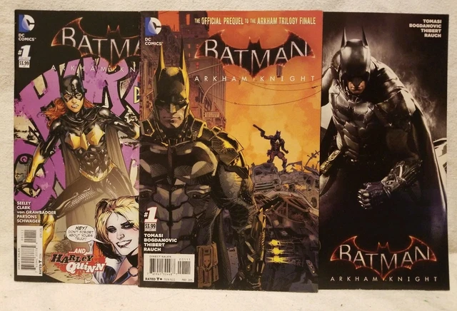 BATMAN ARKHAM KNIGHT #1, #1 Game Variant & #1 Batgirl Harley Quinn (2015 DC)