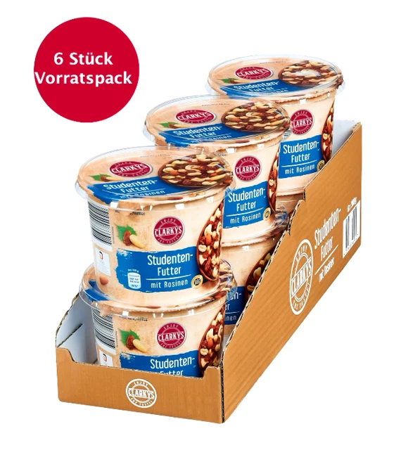 6 x 300 g cibo per studenti Clarkys confezione da 1,8 kg