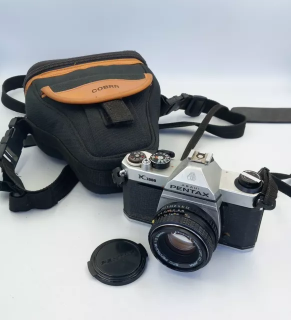 Asahi Pentax K1000 35mm SLR Film Camera w/ SMC Pentax-M 50mm f/2- Tested