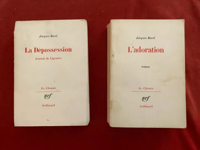 Litterature - Edition Nrf Gallimard - Lot De 2 Livres - Jacques Borel - Eo