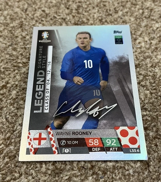 MATCH ATTAX UEFA Euro 2024 Wayne Rooney Signature Style Legend Trading