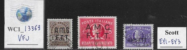 WC1_13369. ITALY: TRIESTE FTT. 1947-49  authorized delivery. Scott EY1-3. Used.