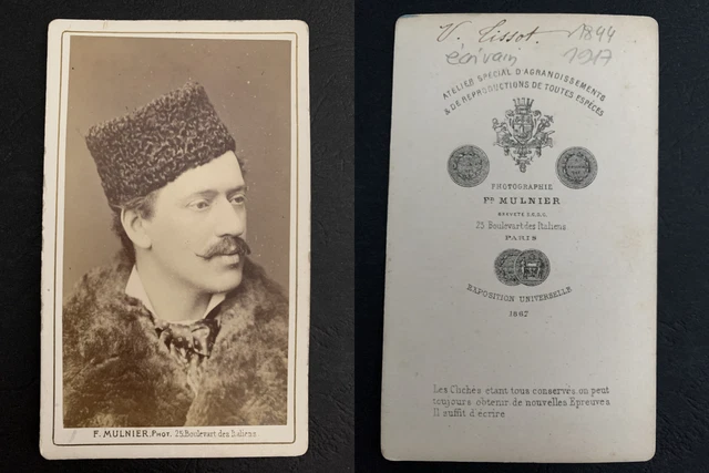 Carte De Visite Vintage Victor Hugo – Tirage Albuminé, Circa 1877, Paris Carjat