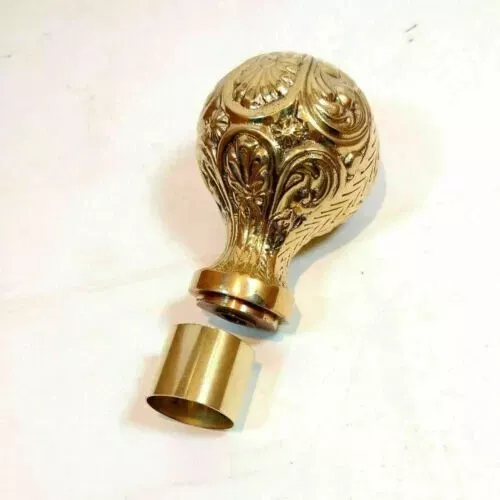 Solid Brass Victorian Knob Designer Handle for Walking Stick Canes Only Handle