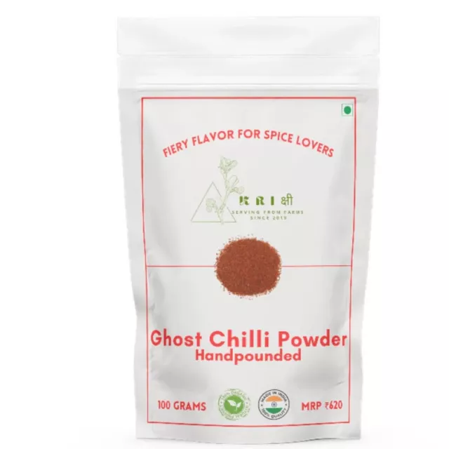 Krishi Organic Forbidden Ghost Chilli Powder [Pack of 1] No Added Preservatives