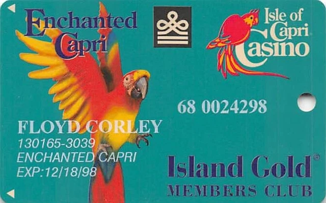 Enchanted Capri Casino Cruise Ship - New Orleans, LA - Rare 1st Issue Slot Card
