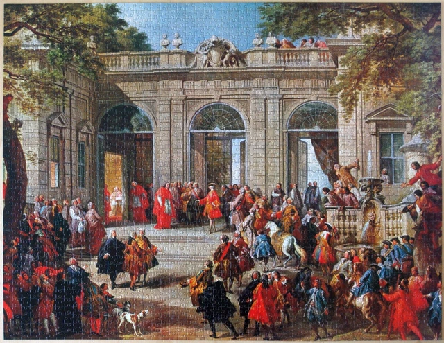 Ravensburger Puzzle 2000 Teile Pannini Großer Empfang Komplett 1974 RAR Topzust.