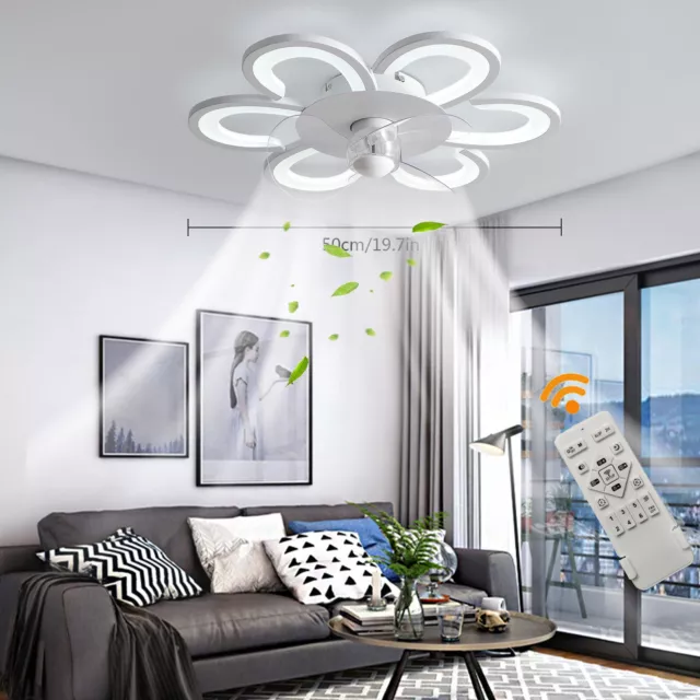 Ventilatore da soffitto con illuminazione luce telecomando lampada da soffitto soggiorno LED