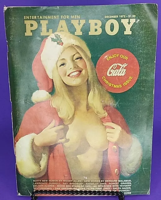 DECEMBER 1972 PLAYBOY MAGAZINE-Cover Coca Cola  Playmate Mercy Rooney NO CENTER