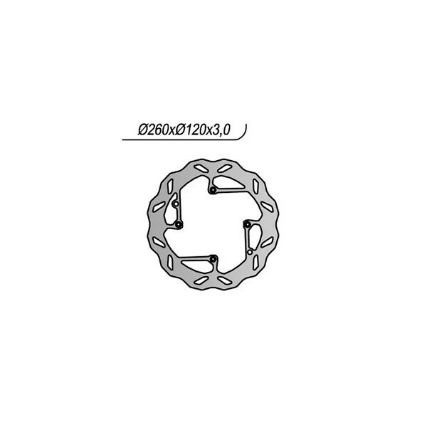 Disco Freno Anteriore Moto 260mm - Per Modelli KTM 125-530 1998-2025, In Acciaio Inossidabile, Spessore 3mm - Foto 6