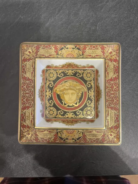 Rosenthal Versace Ikarus Medusa Rot Schale Quadrat 14 X14 cm Paul Wunderlich