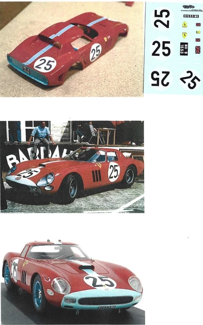 DECALS KIT 1/43 set di 9 decals FERRARI 512 BB LE MANS-DAYTONA slot
