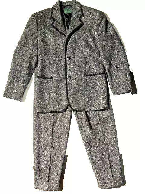 Vtg New JEAN PAUL GAULTIER Junior  Mens Suit Grey Wool Silk Tweed sz 40 50 ITALY
