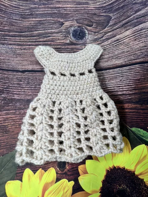 Crochet Handmade Dress Yarn Craft Diy Cute New Doll Toy Teddy Clothes Play