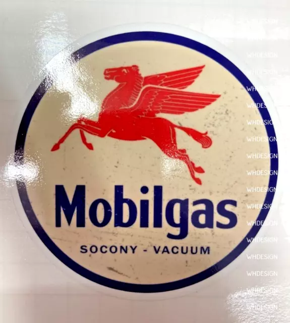 Mobilgas  Vintage style sticker  Classic car. Bike. Tool box.