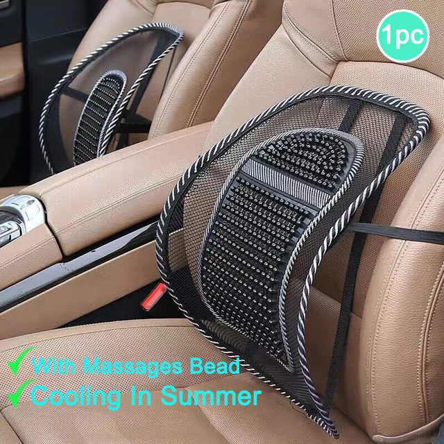 Lumbar Support Pillow Cushion with Massages Bead For Car Seat Home Office Chair