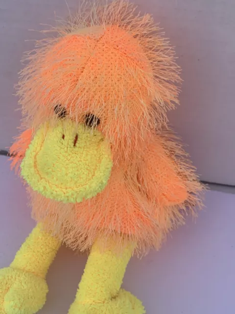 Ty Punkies Duck FLIPFLOP Plush Bright Orange & Yellow  Shaggy 2002