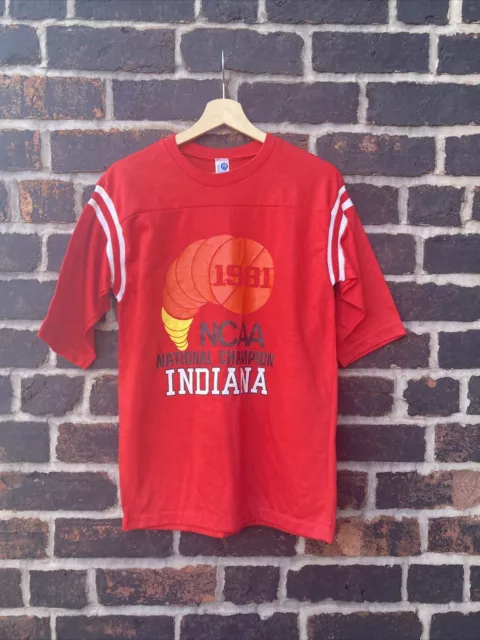 Indiana Hoosiers National Champions shirt Men's M Single Stitch 1980’s