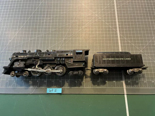 Marx Train SCARCE 1829 Locomotive Engine 4-6-4 w/SPL 3/16th Tender RUNS LOT E