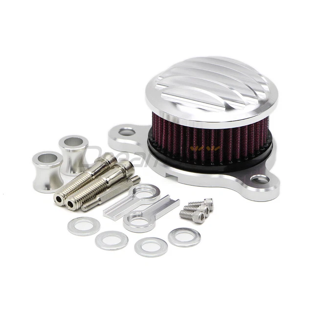 KATUR Kit di filtro di aspirazione dell'aria del motociclo per 1988-2015 Harley Sportster XL883 X 1200