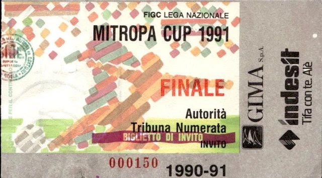 Billet Stade Inter-Sporting Lisbonne - Coupe UEFA 24/04/1991, Stadio Meazza