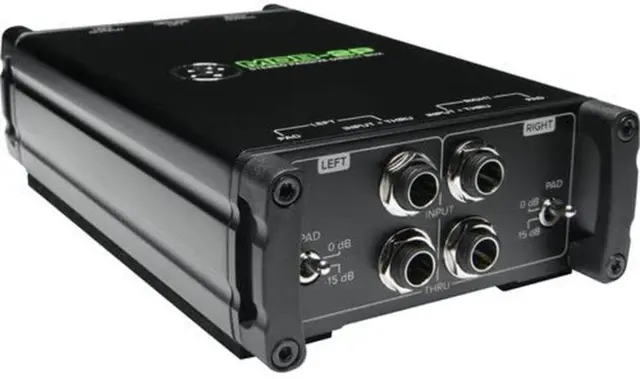 MDB Series, Passive Stereo Direct Box with Dual 1/4” High-Impedance Inputs with