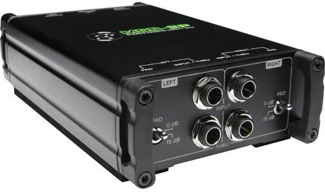 MDB Series, Passive Stereo Direct Box with Dual 1/4” High-Impedance Inputs with