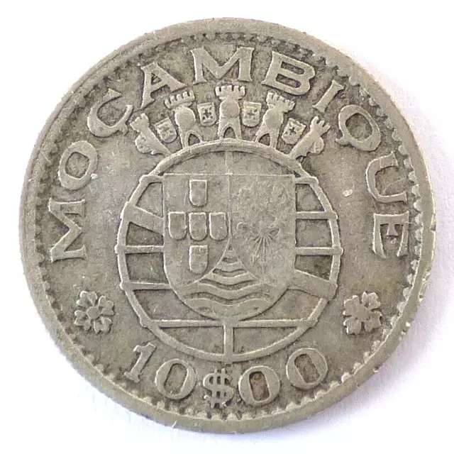 10 Escudos, Silber, 1960, (Portugal) Mosambik (4373)