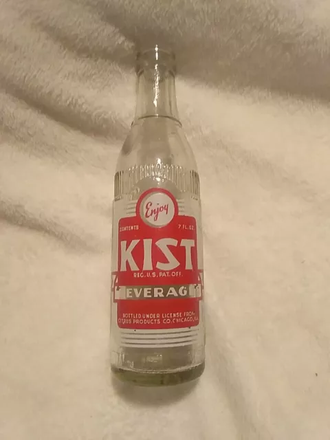 Vintage 1947 Kist Beverages 7 FL. Oz.  Soda Bottle A.H. Avery & Sons Pasco Wa