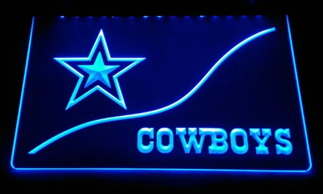 NFL Dallas Cowboys LED Neon Sign for Game Room,Office,Bar,Man Cave. NEW!