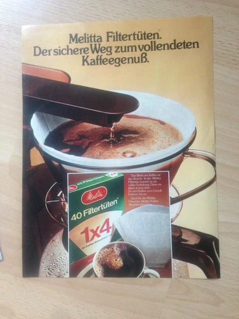 Melitta Werbung Der Kaffee Ist Fertig ORIGINAL REKLAME WERBUNG 1978 Melitta - PicClick DE