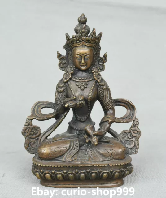 Antique Tibetan Bronze Buddhism Vajradhara Vajrabhairava Goddess Buddha Statue