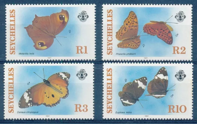 [BIN18007] Seychelles 1987 Butterflies good set very fine MNH stamps