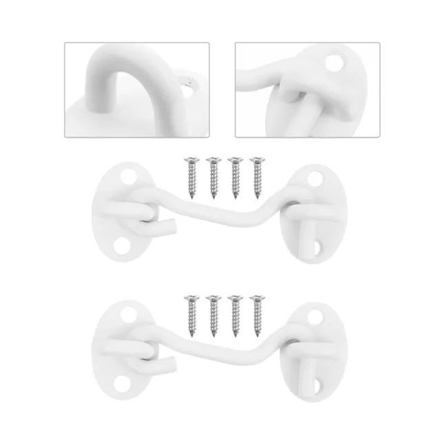 4 Pcs Cabinet Hook Eye Hooks Door and Window Air Old Fashioned 2