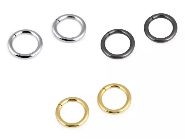 Anillo Diámetro 15mm para Artículos de Cuero 10 Piezas Acero Magnético Cinturón Bolsos