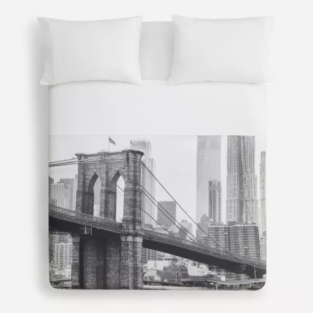 Ensemble de housse de couette + oreiller en coton Brooklyn 190x220 cm *NEUF*