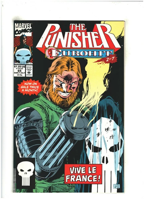 Punisher #65 VF/NM 9.0 Marvel Comics 1992 Eurohit pt.2