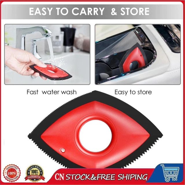 Mini Pet Hair Remover - Dog Cat Fur Removal Brush Car Hair Detailer (Red)