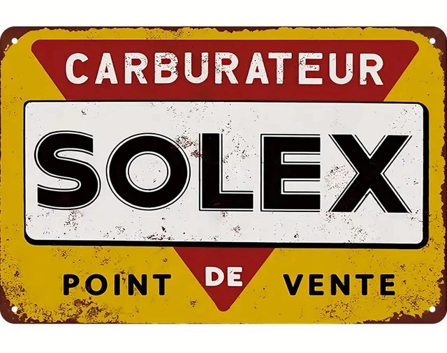 Plaque Métal Vintage Solex 1400 - Décoration Vélo/moto