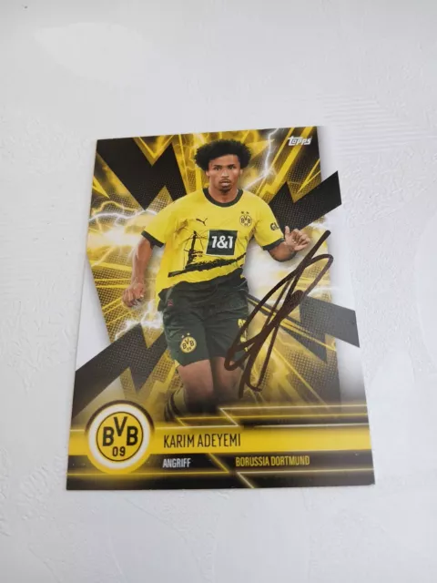 Trading Card signiert Karim Adeyemi Borussia Dortmund NEU