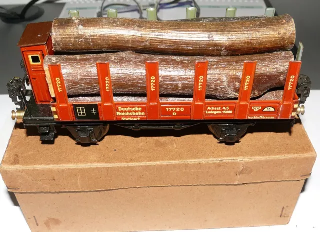 Märklin 1772 G , "Rungenwagen mit Holzladung",neuwertig, Ork