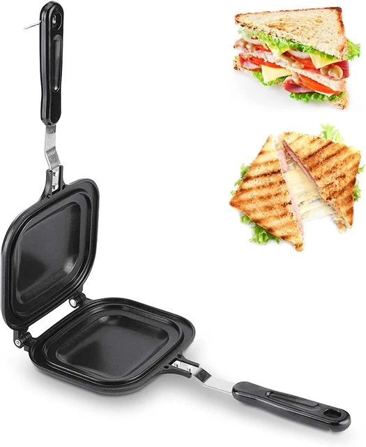 Geröstete Sandwichmaschine, Antihaftbeschichtet Herd Toastie Maker Panini Presse Grill Flip