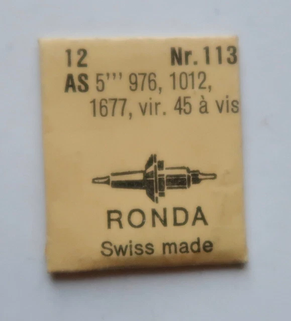 Axe De Balancier Helveco 212 Pour Doigt - Compatible Ronda 3846 - Neuf Sans étiquette